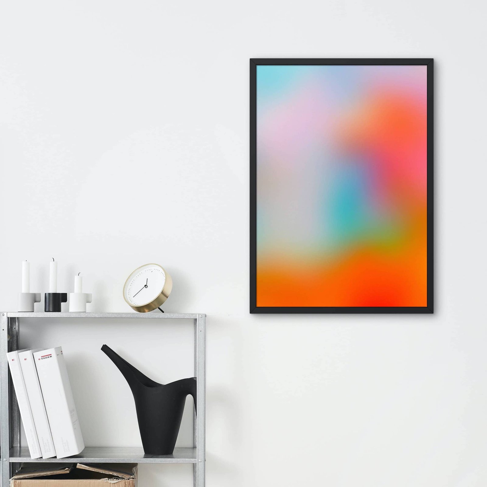 Tropical Sunset Aura, grainy gradient abstract art print